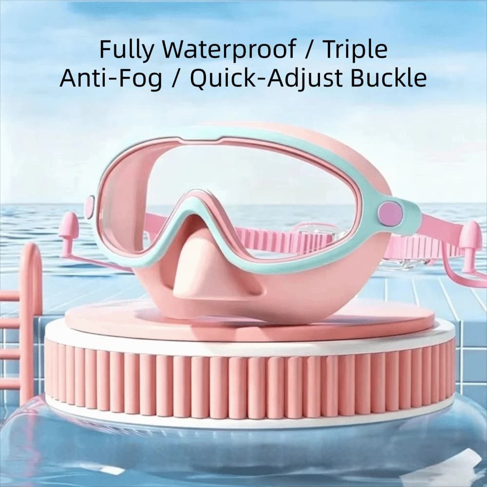 Multi-color Silicone Swimming Glasses Big Frame Anti-fog Swim Goggles UV Protection HD View Swimming Goggles Boys Girls