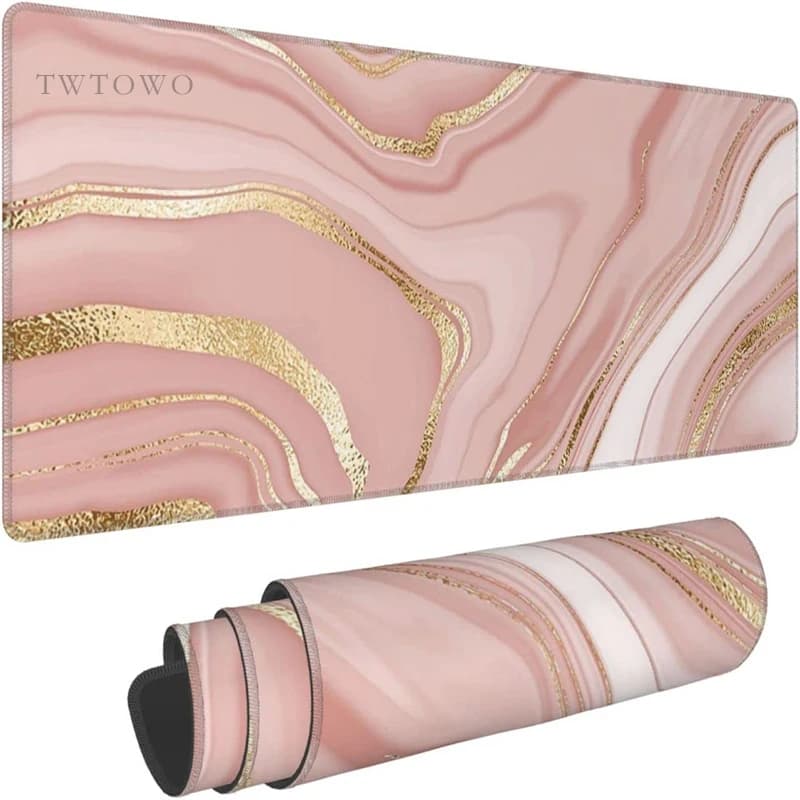 Tappetino per mouse in marmo oro rosa Gaming XL New Home HD Mousepad Tappetino per tastiera XXL Tappetino per mouse da ufficio morbido Tappetino per mouse da tavolo Tappetini per mouse
