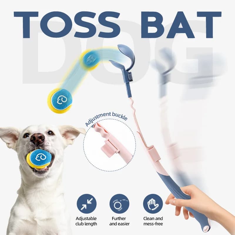 Retractable Adjustable Dog Ball Launcher Tennis Throw Stick Portable Dog Fetch Toy Outdoor Interactive Pet Training Supplies