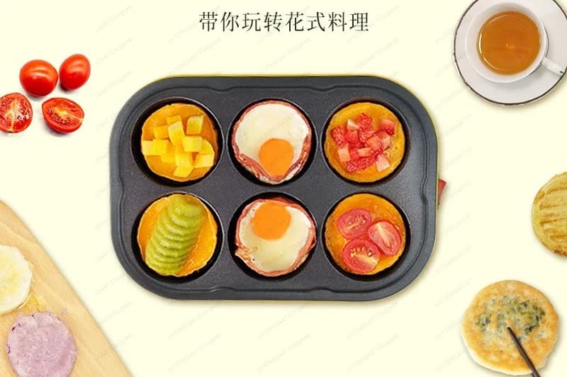 Fried egg machine poached egg non-stick pan frying oven without lid plug-in household 700w