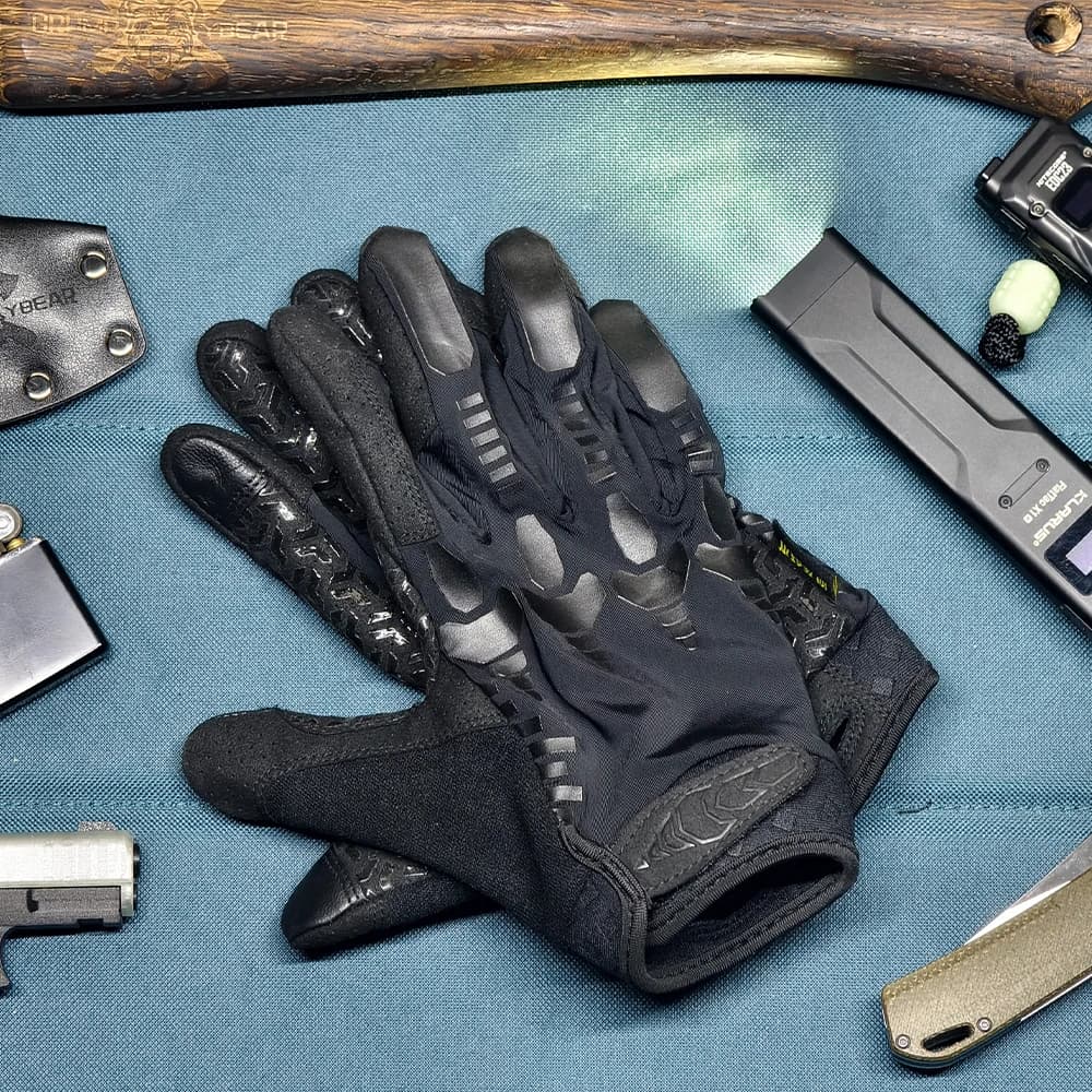 Motorcycle Tactical Full Finger Gloves Wear-Resistant Slip-Resistant Sun-Protective Breathable Touchscreen Gloves for Cycling