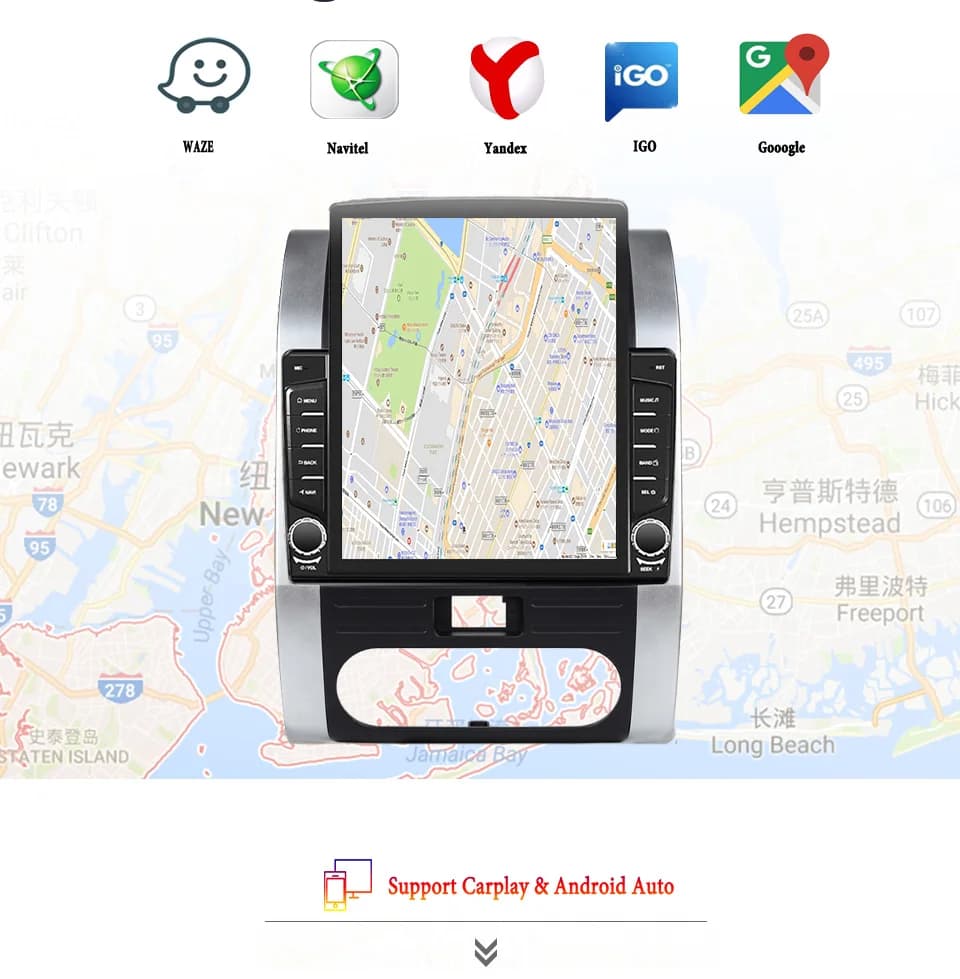 Auto Autoradio Per Nissan X-Trail X Trail T31 2007 - 2015 Navigazione GPS Auto sistemi intelligenti Carplay Auto Video Lettore musicale