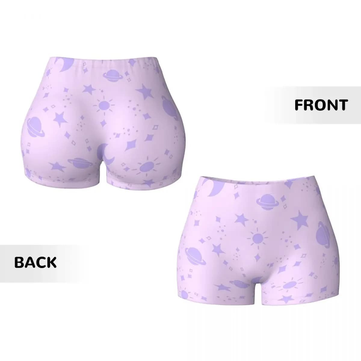 Custom Purple Pink Sky Yoga Shorts Women Gym Workout Running Athletic Volleyball Biker Shorts