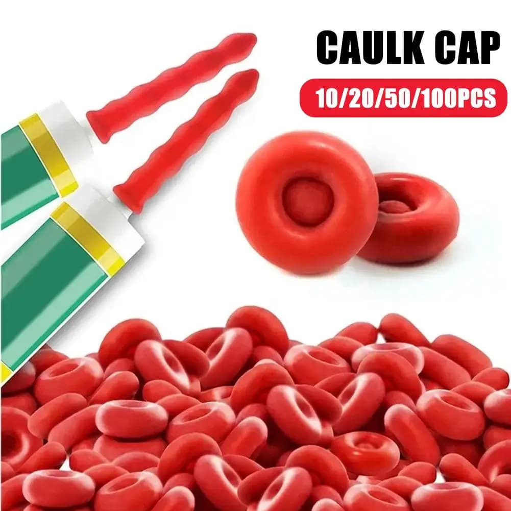 10-30 pcs Pistola for Calafataggio Ugelli Tappo Rosso Mastice Save Mastice Colla Punta Tappo di Tenuta To Sea and Store Tool Manicotto A Tenuta