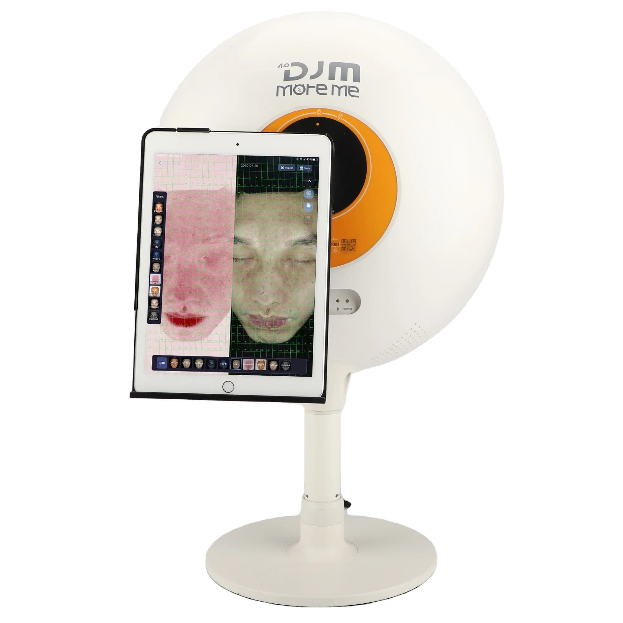 DJM 3D Attrezzatura di bellezza professionale Diagnosi dei follicoli Scanner facciale Tester per microscopio Lente d'ingrandimento Rilevatore di punti neri Sk