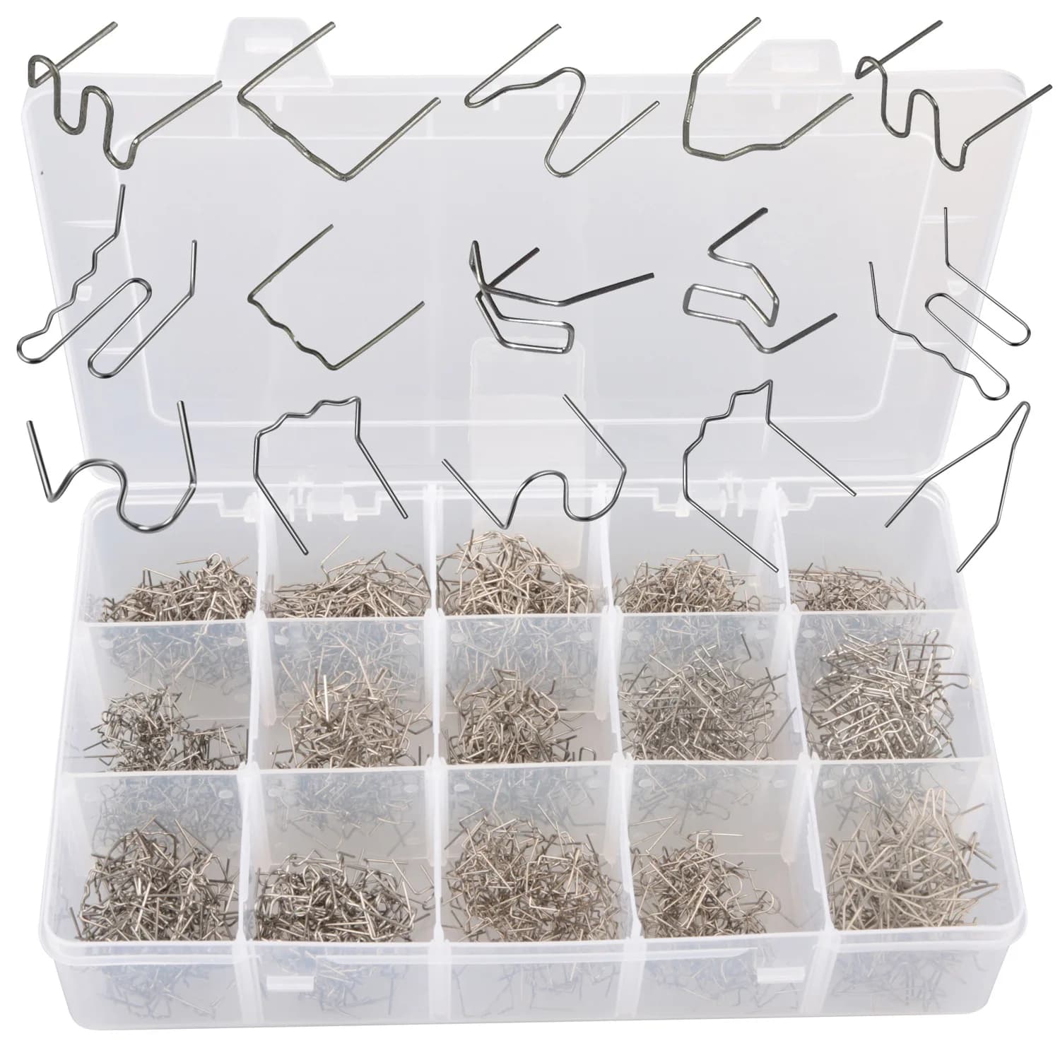 3000/1600/100PCS Plastic Welding Nail Hot Staples Welding Nail Pre Cut Wave Staples Bumper Repairs Auto Plastic Repair 0.6/0.8mm