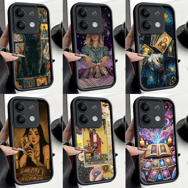 Witch Tarot Card Shockproof Phone Case For Xiaomi Poco X5 X6 X7 X8 Pro Max M7 M8 F8 Redmi 15C 14C 13C 15T 17T 15 F7 M3 M5S
