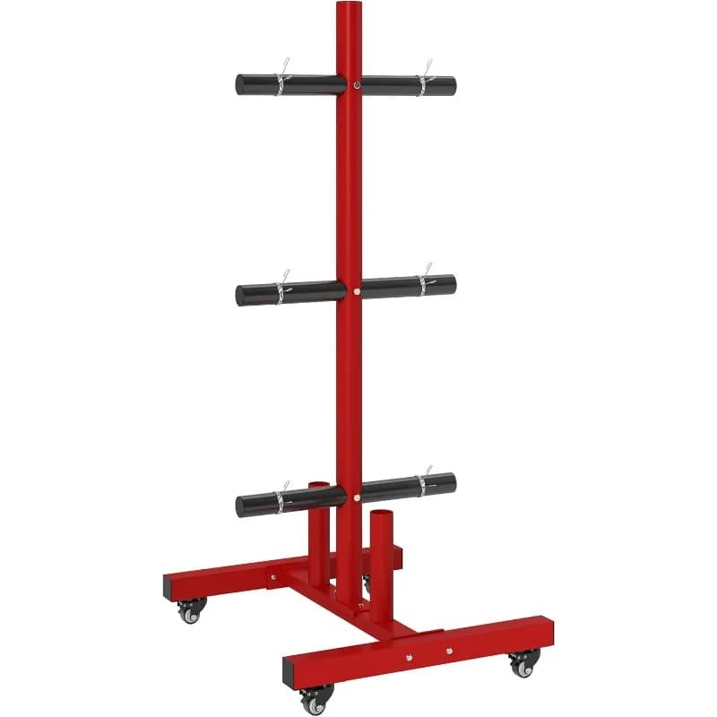 2 inch weight plate holder, plate holders for Olympic weight plates and bars, with 4 transport wheels and 6 fixing clamps
