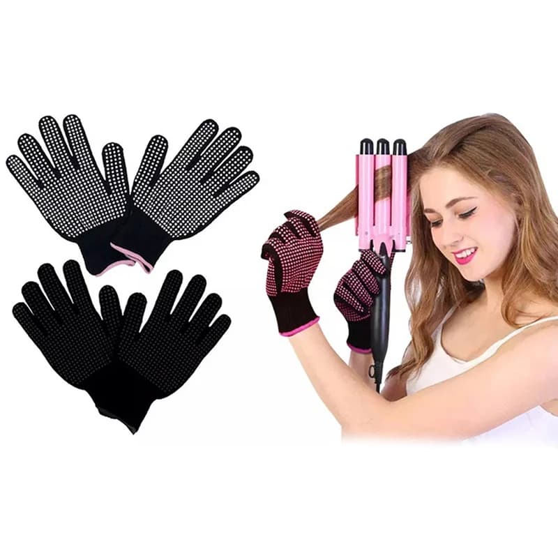 Nuovi Guanti Resistenti al Calore a Doppia Faccia per Parrucchieri, per Stiratura e Arricciatura dei Capelli, Guanti per Styling da Salone