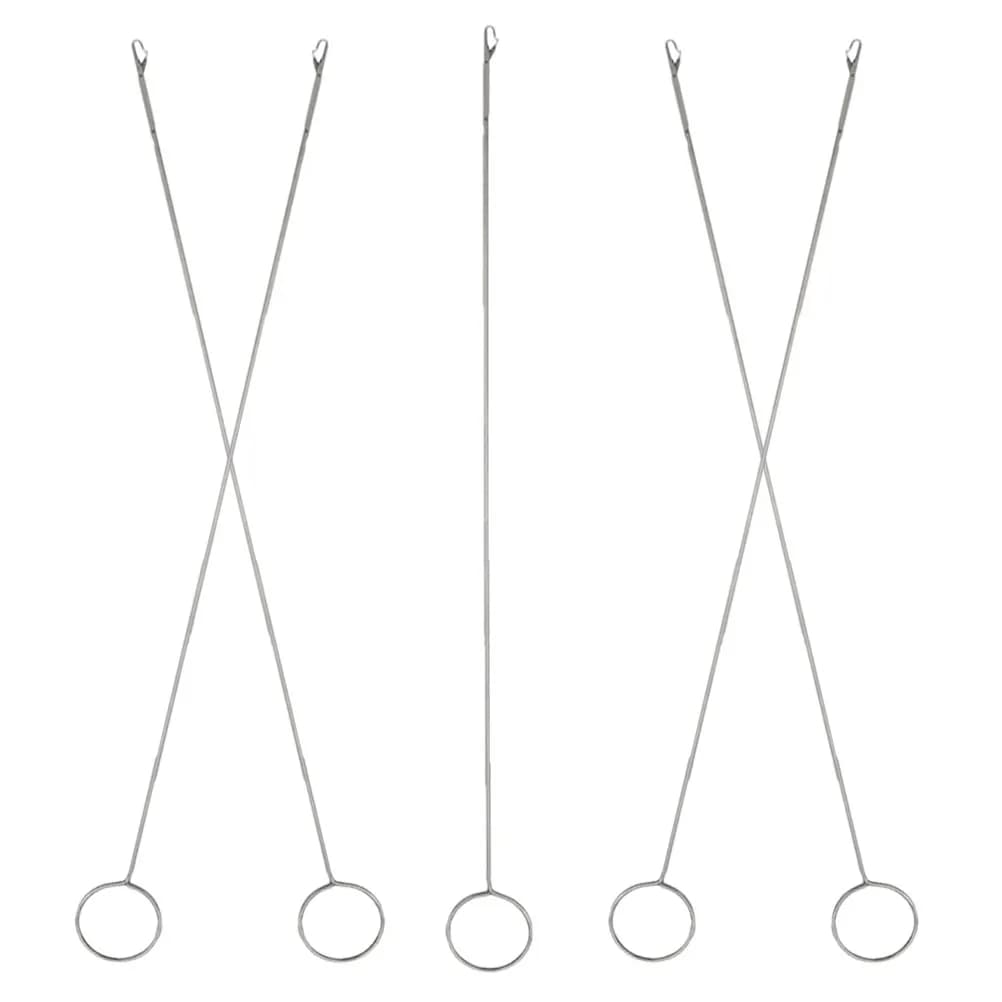 Set di 5 Attrezzi per Infilare Lacci: Gancio Lungo in Acciaio Inox per Cappucci e Pantaloni