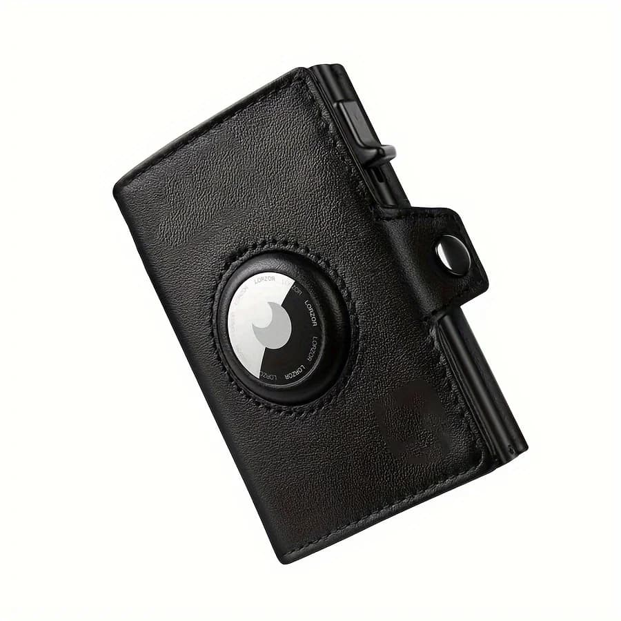 Men's RFID Blocking Wallet with Coin Pocket Airtag Wallet