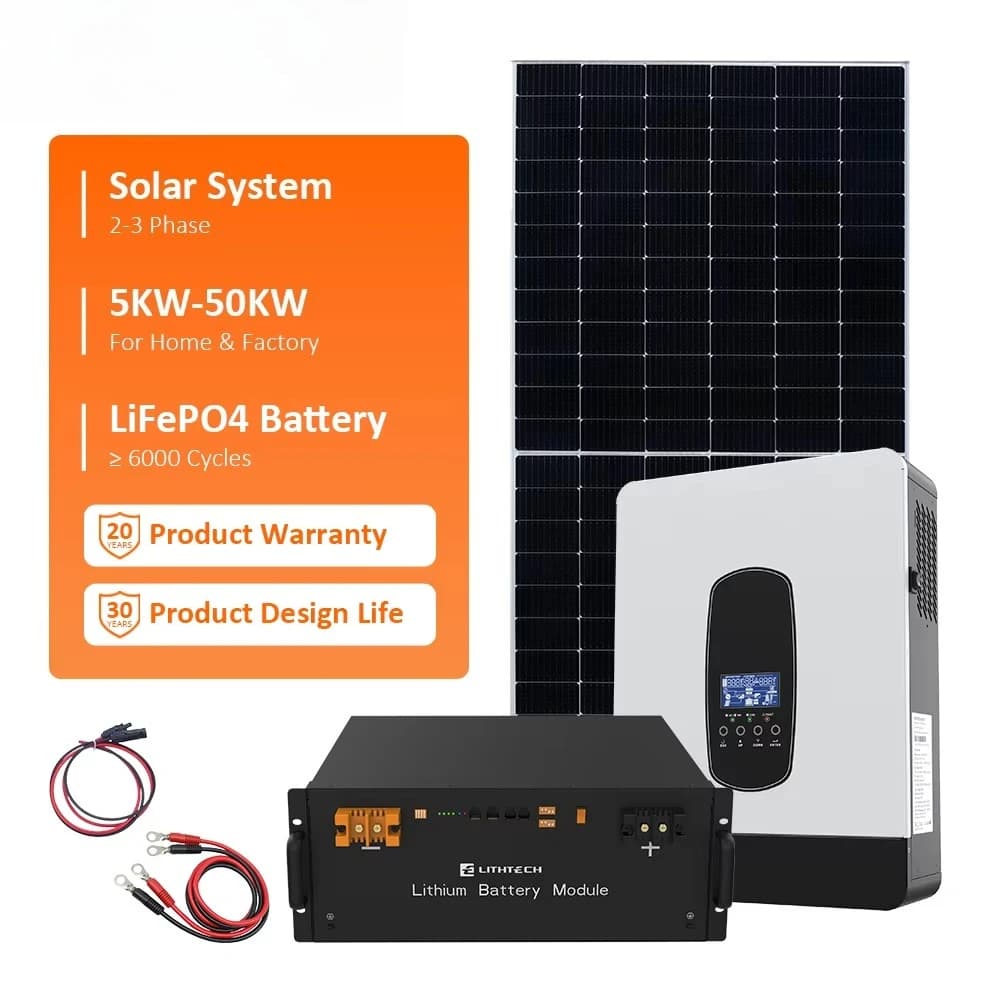 Kit completo di pannelli solari domestici con sistema di energia solare ibrido da 5KW 10KW fuori rete