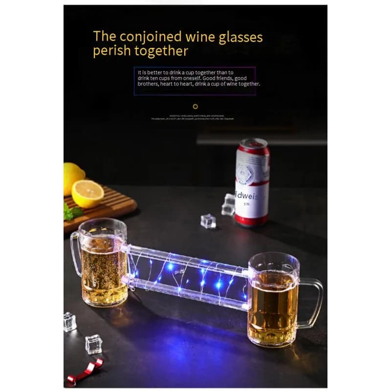 Set di tazze da birra per due fratelli per morire insieme Gioco di bevande creativo Barware Internet Celebrity Bar