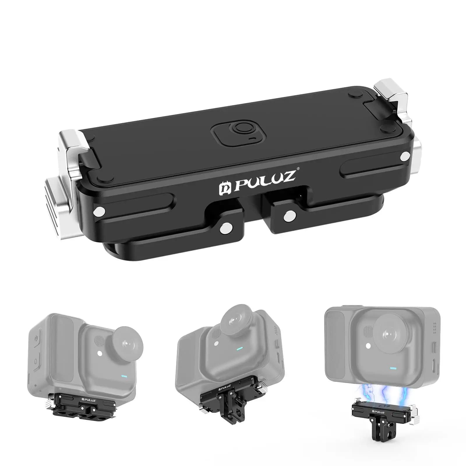 Adattatore magnetico per montaggio su base a sgancio rapido in lega di alluminio per accessori per action camera Insta360 GO Ultra