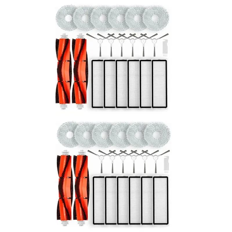 CKFAM-2X Per Robot Aspirapolvere S10+ / S10 Plus: Ricambi e Accessori - Spazzola Principale, Spazzola Laterale, Filtro HEPA, Panno Mop