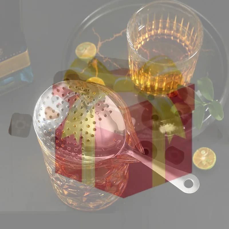 【HG】Stainless Steel Cocktail Shaker Ice Strainer Professional Bartender Mixed Drink Bar Tool