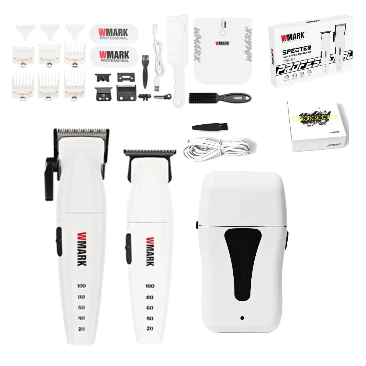 WMARK NG-8632 Professional electric haircut 9000 rpm DLC Blade Haircut with spare blades Barber shaver kit 10000 rpm