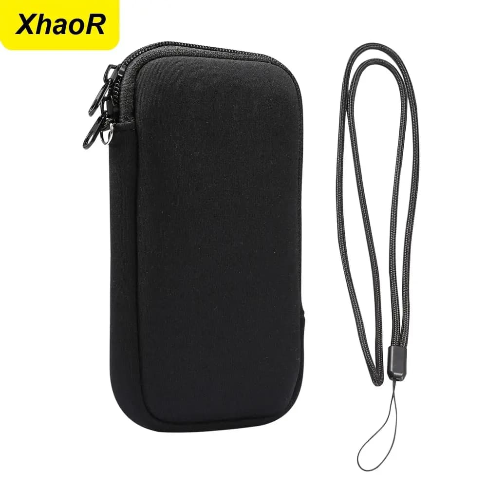 Borsa universale per telefono in neoprene per iPhone 15 14 13 Pro Max Samsung Xiaomi Cavo di ricarica antiurto con custodia per corda sospesa