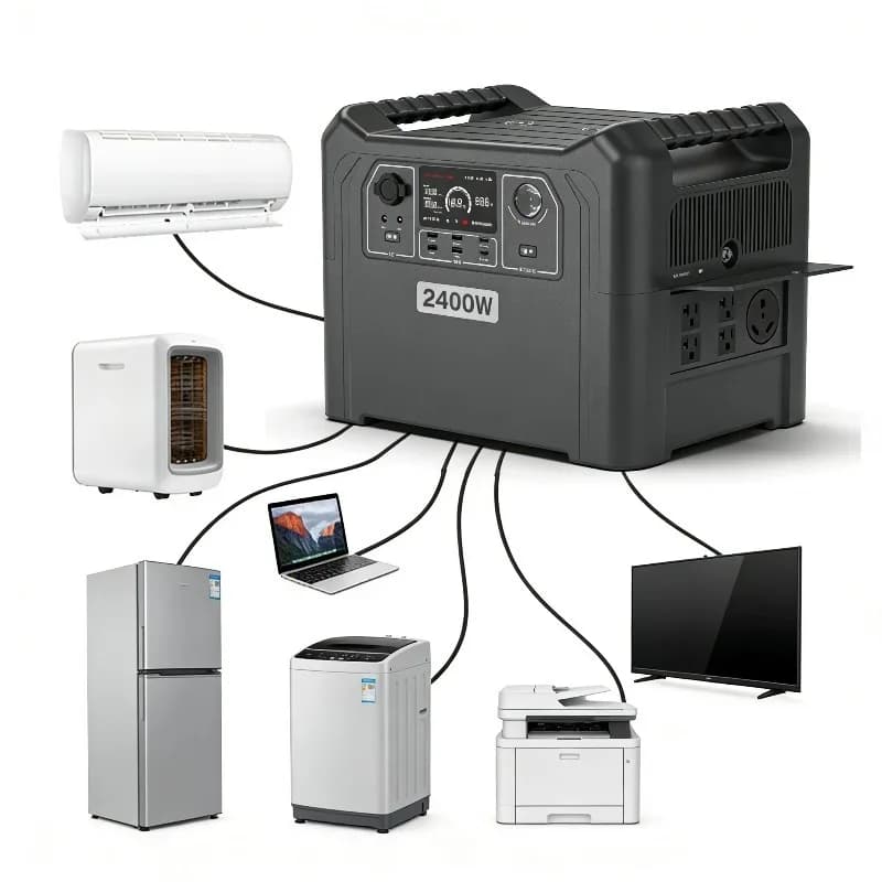 Newly Launched 2400W Solar Portable Power Station UPS Inverter 500W with Charger Jump Starter MPPT Controller EU & US Plugs