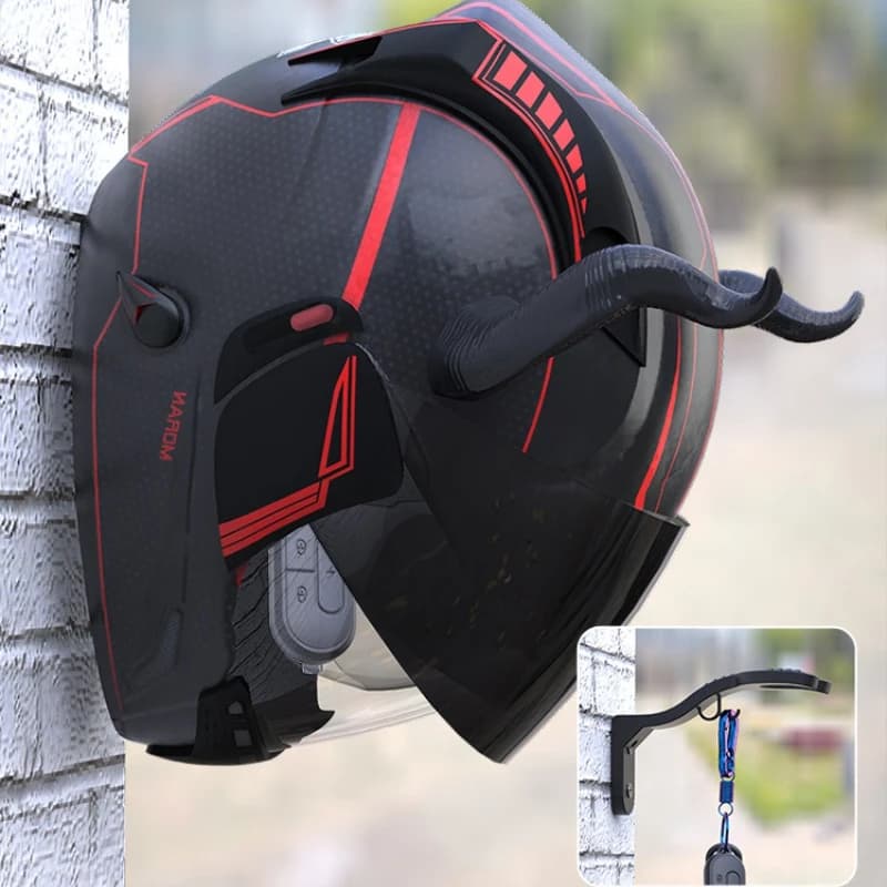 Portacasco per moto 1PC montato a parete, portacasco senza fori per punzonatura, gancio per portacasco per casco di sicurezza per moto