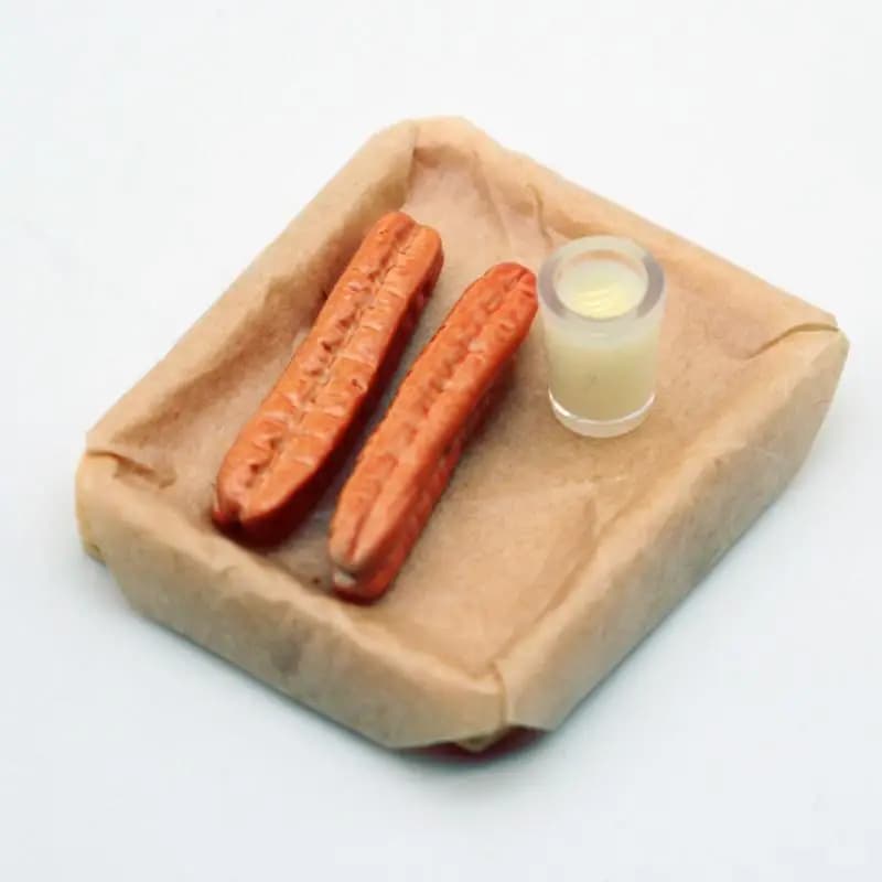 1/12 Casa delle bambole in miniatura Ornamenti Giocattolo Latte di soia Bastoni di pasta fritta Set Modello Accessori da cucina per casa delle bambole Giochi di imitazione Giocattolo