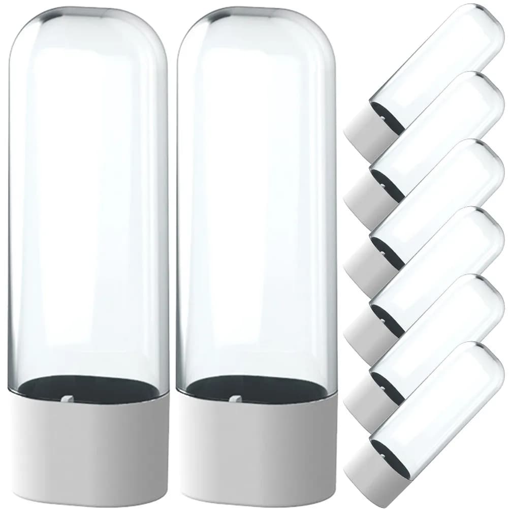 8 covers for reusable electric toothbrush heads, small, for travel, camping, hiking, work, practices