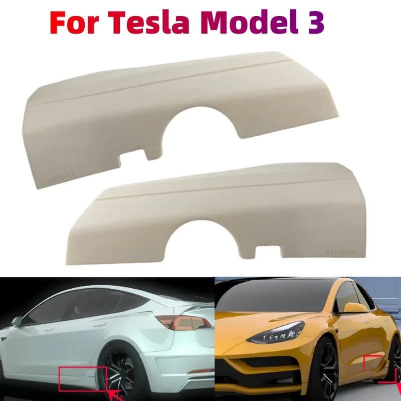 2 Pezzi per Tesla Model 3: Estensioni Laterali per Paraurti Posteriore, Splitter e Diffusore, Accessori per Styling Auto
