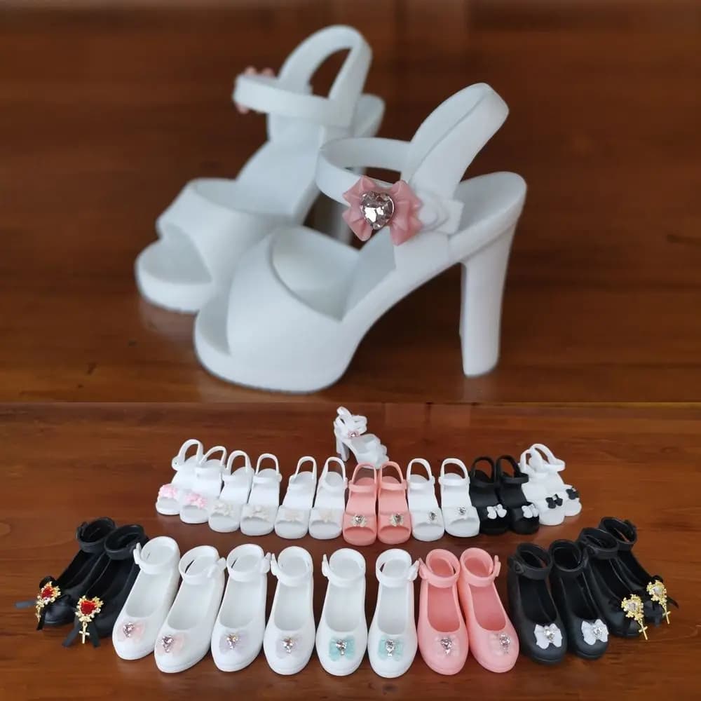 Multicolori Eleganti Tacchi Alti Carino Mini Sandalo Casual Accessori per Bambole Scarpe da Bambola Originali per Bambole 1/4 1/6 BJD 30/45 cm