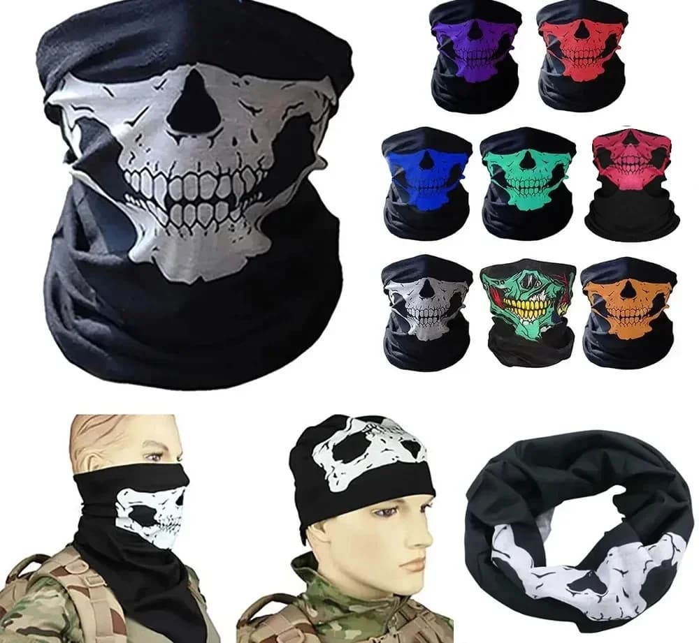 Bicycle Helmet Hood Bandana Scarf Breathable Windproof Skull Men Balaclava Ski Mask Cycling Caps Snowboard Face Cover Motorcycle