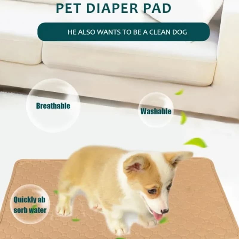 Reusable Washable Dog Pee Pad Dog Urine Mat Car Seat Floor Sofa Waterproof Absorbent Puppy Cat Training Diaper Mat Pet Supplies