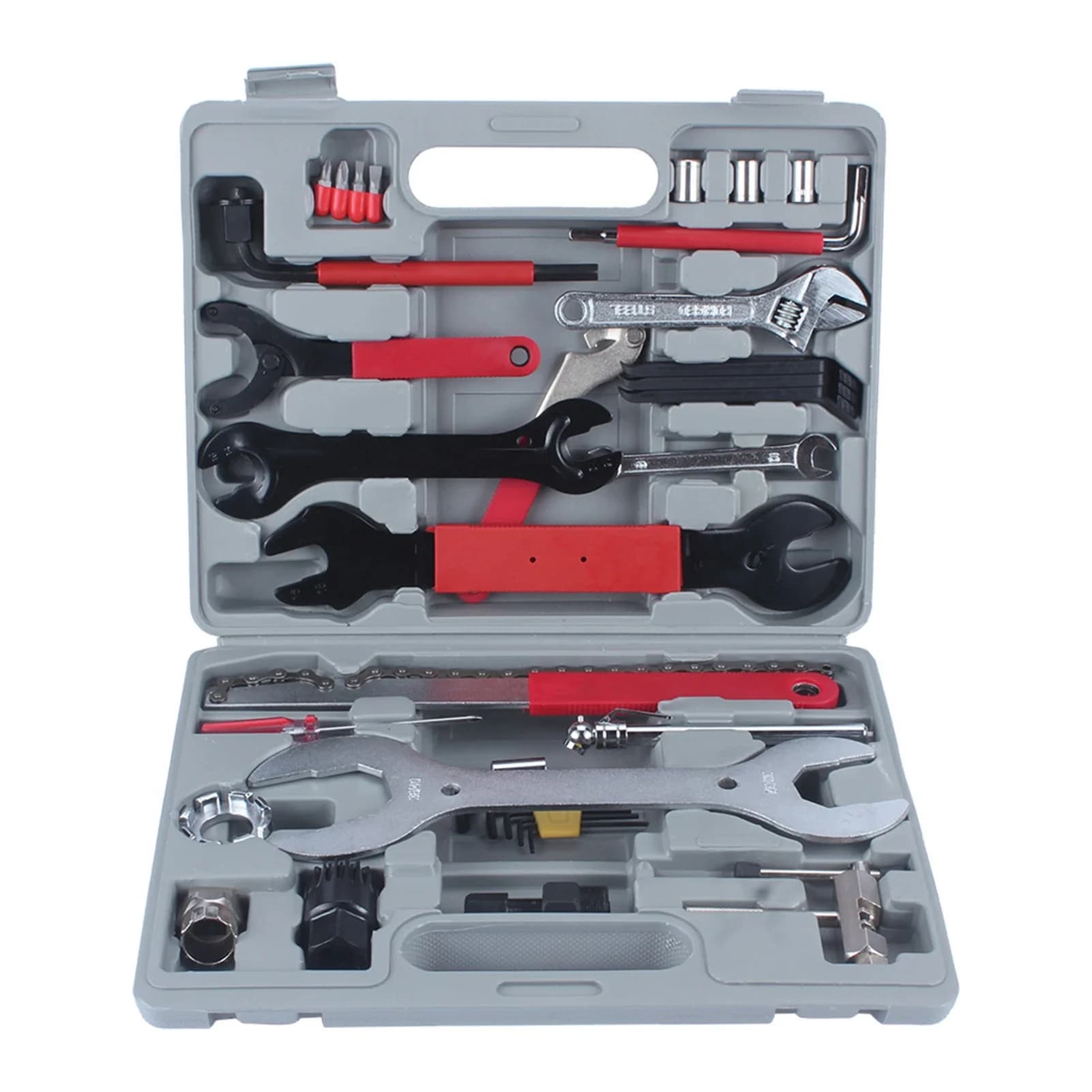 44 pz Kit di riparazione multiutensile Set Mountain Bike Ciclo Puntura Pompa per pneumatici Puntura per bici Pompa per pneumatici Ciclo Puntura Pompa per pneumatici