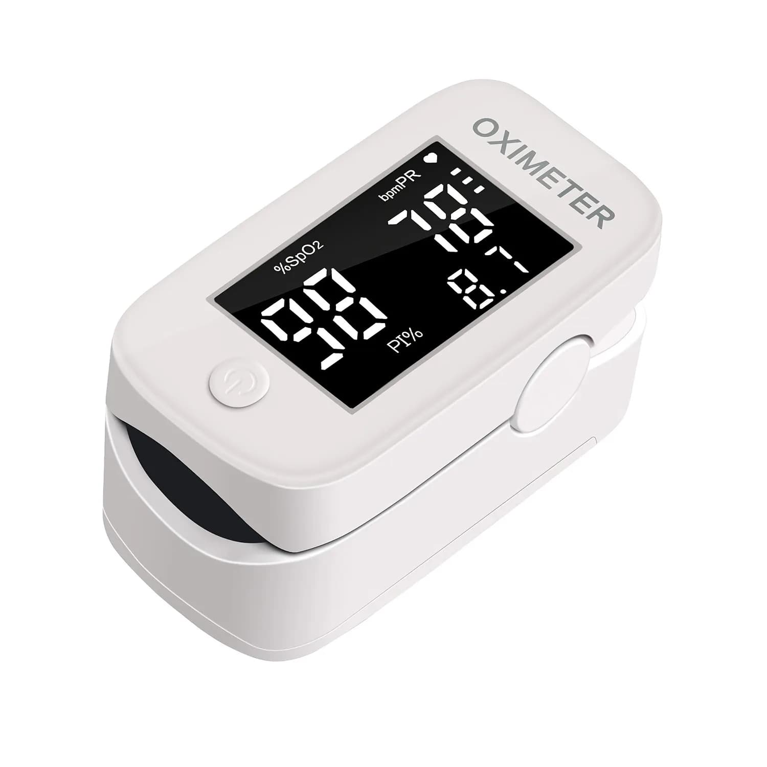 Digital Fingertip Oxygen Saturation Monitor SpO2 PR PI Tester, LED Display Pulse Oximeter with One Button Operation for Home