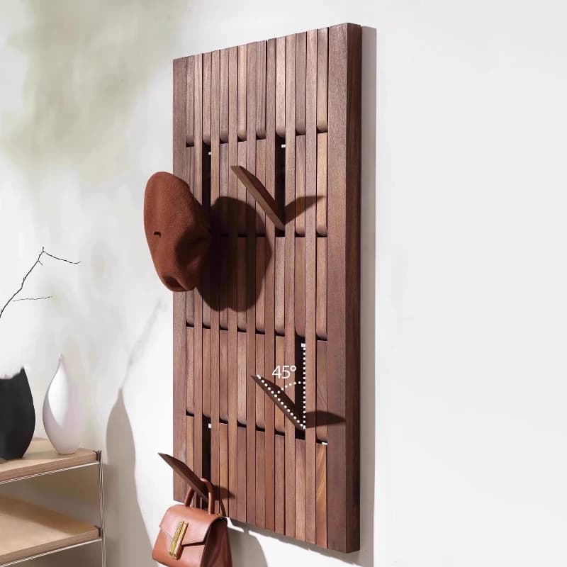 Appendiabiti da parete in legno massello Tasti per pianoforte Appendiabiti pieghevole Ingresso Grande ripiano in tessuto multistrato per la casa