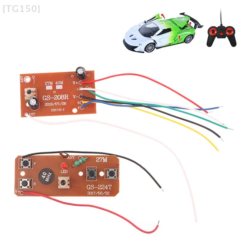 【Ja】1 Set Modulo Ricevitore PCB 4CH 40Mhz - Circuito Stampato per Auto RC e Aeroplani Fai-da-Te, Accessorio per Giocattoli Telecomandati