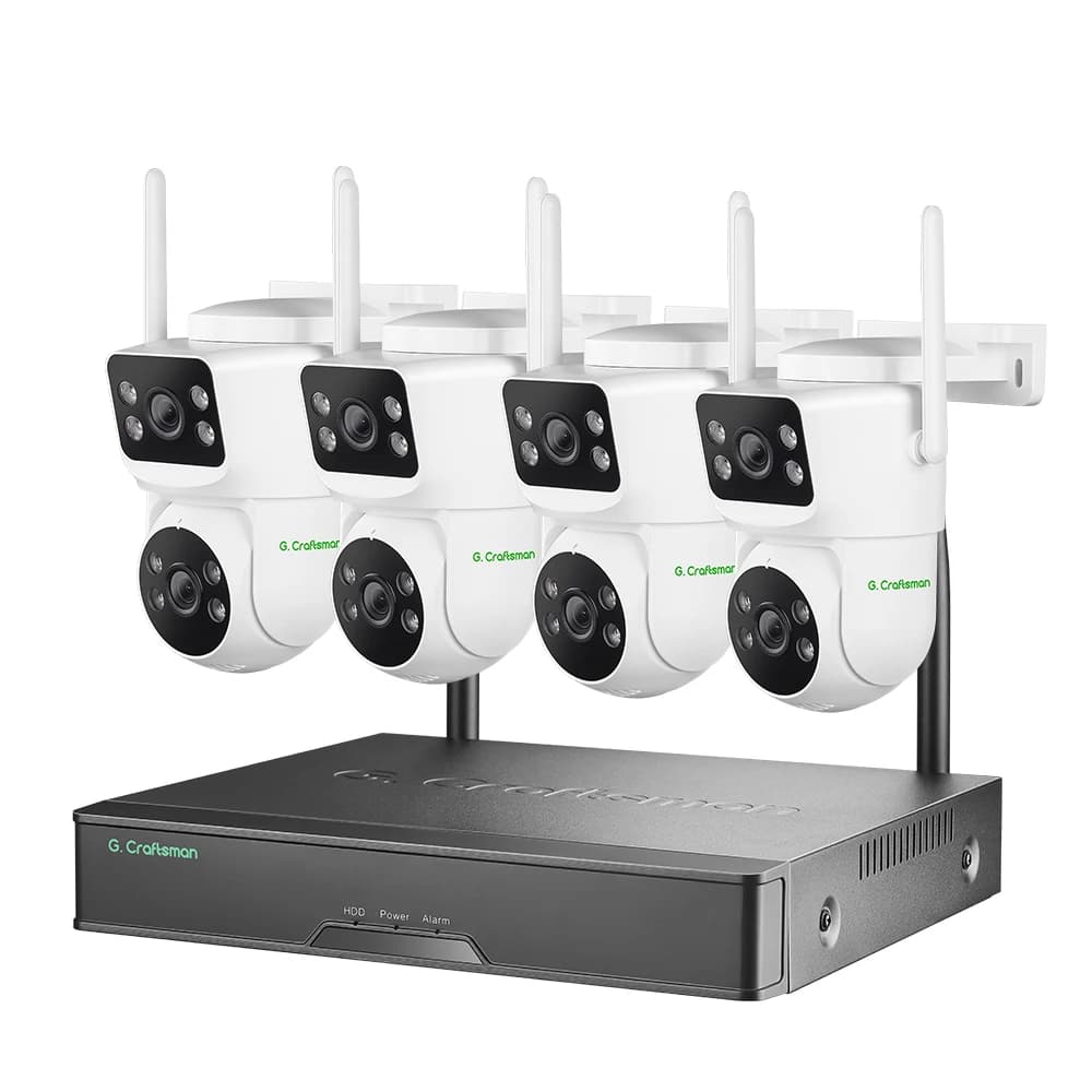 GW-P1FD-M3X-K4 ICSEE Wireless WIFI 6MP Dual Lens Camera NVR Kit Sicurezza PTZ Pacchetto Sistema di telecamere CCTV Monitoraggio automatico esterno