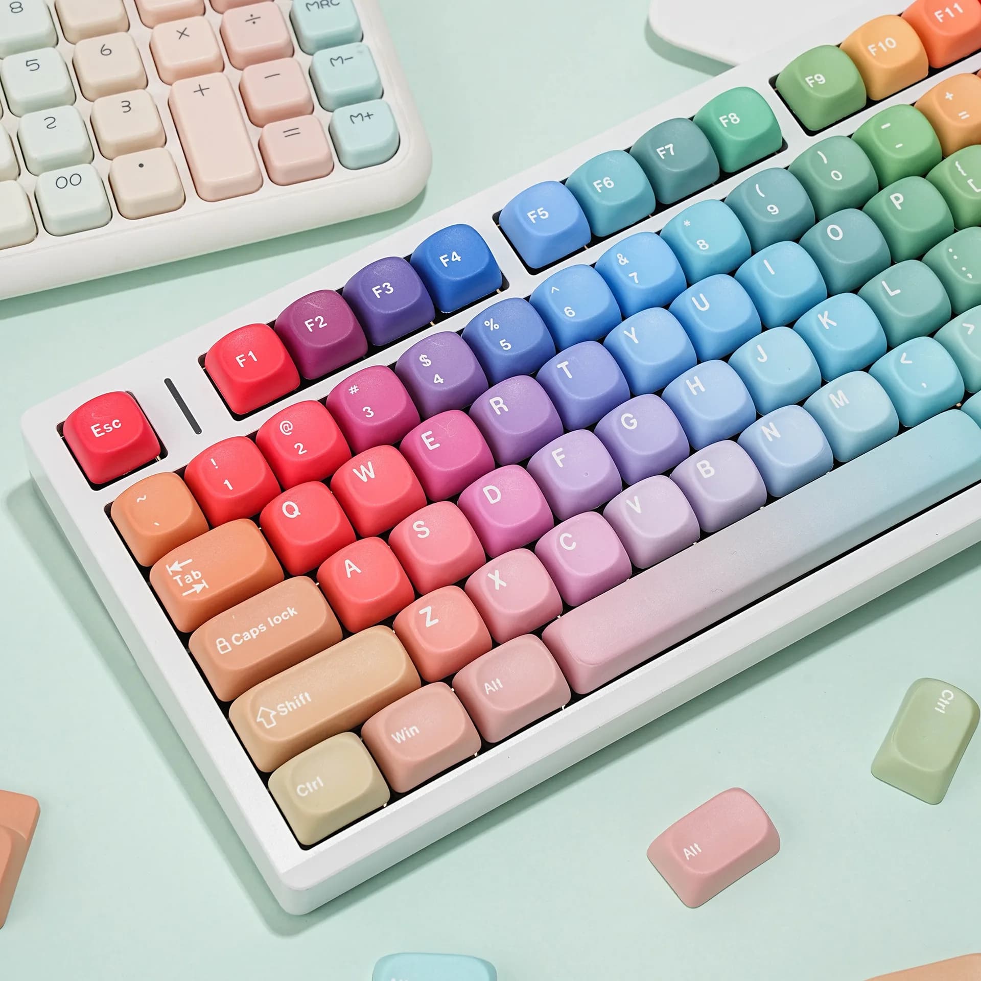 Keycaps per Tastiera Meccanica Gummy Bears, Profilo MOA, Layout ISO, Spagnolo, Francese, Tedesco, Inglese, ABNT2, Russo, Coreano, Arabo, Giapponese, in PBT