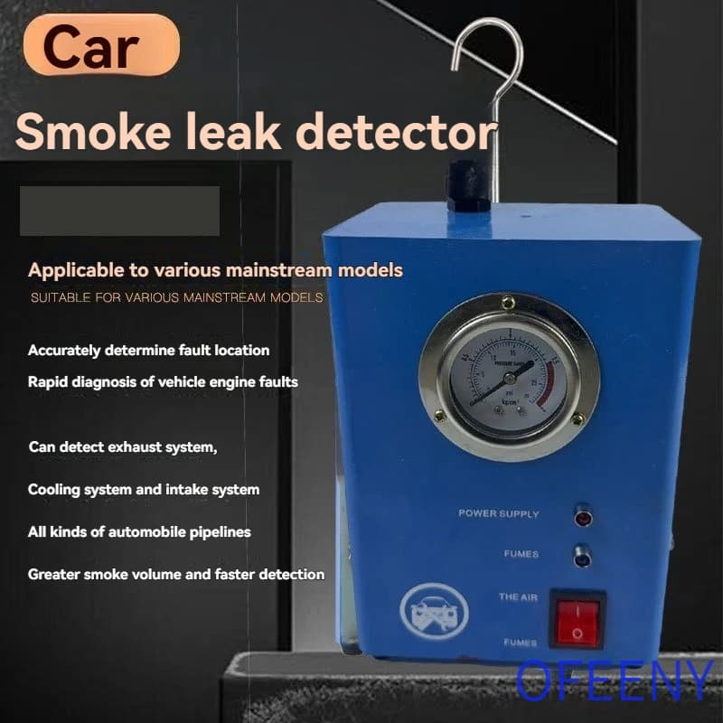 OFEENY Rilevatore di perdite di fumo per auto, Tester per sistema EVAP, Strumento diagnostico per perdite di tubi di aspirazione e scarico del motore automobilistico con Airbag