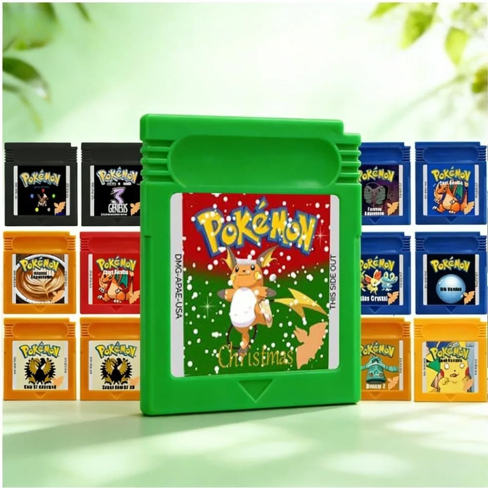Cartuccia di Gioco Pokemon Christmas GBC, Console per Videogiochi a 16 Bit, Super Gold 97 GB Dark Energy in Lingua Inglese per GBC/GBA