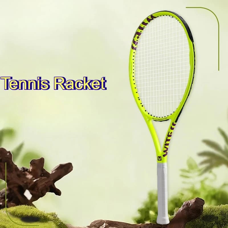 Racchette da tennis professionali in carbonio composito per principianti, racchette da allenamento resistenti e robuste, attrezzatura sportiva portatile