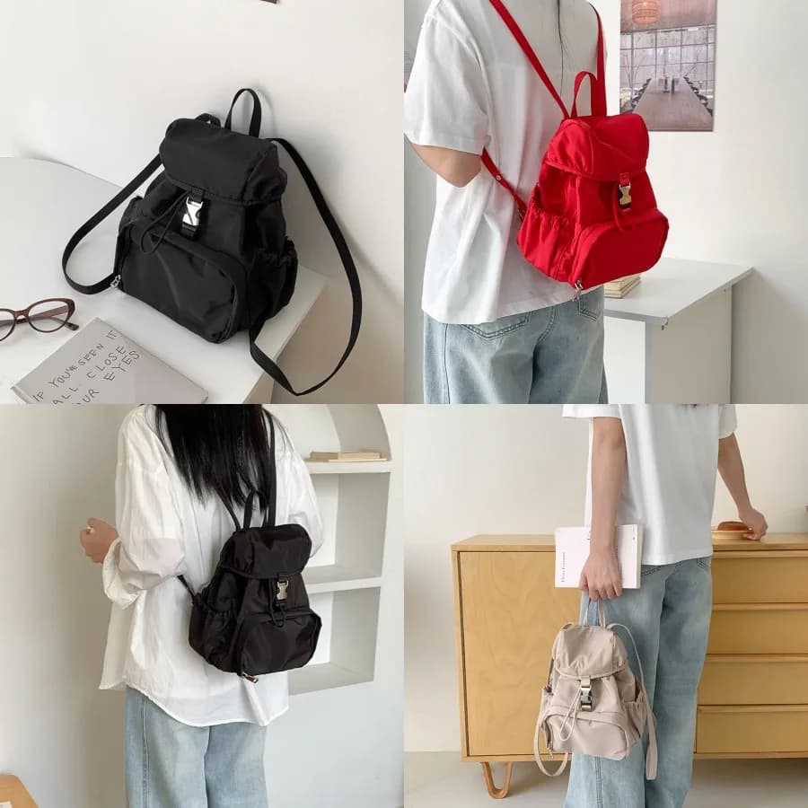 【Nuovo stile】Zaino coreano in nylon per il pendolarismo quotidiano, piccolo zaino da viaggio casual e semplice, impermeabile, per donna