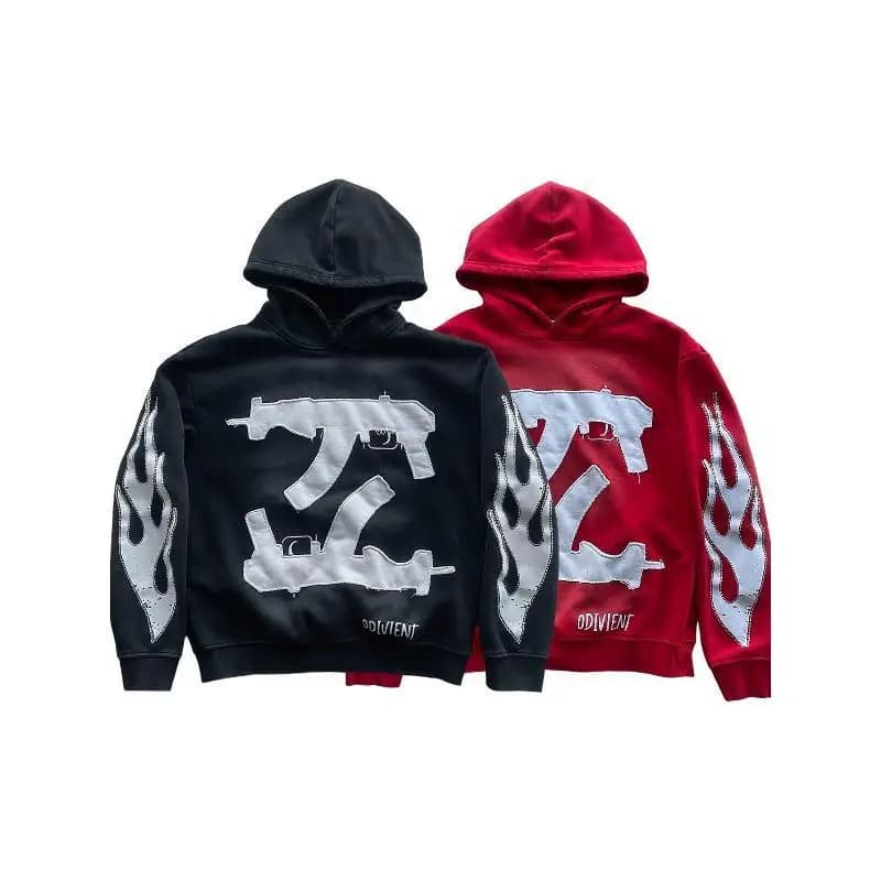 Felpa con cappuccio ricamata stile Y2K Felpa punk gotica Harajuku, nuovo pullover da strada per sport autunnali e invernali