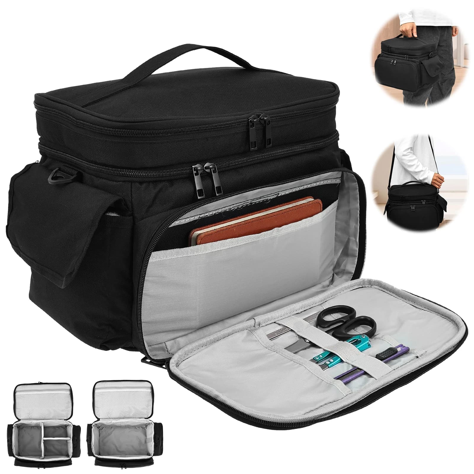 Large Sewing Bag Wool Knitting Yarn Tote Storage Bag Wool Crochet Hook Knitting Needles Sewing Box Organizer DIY Accessories