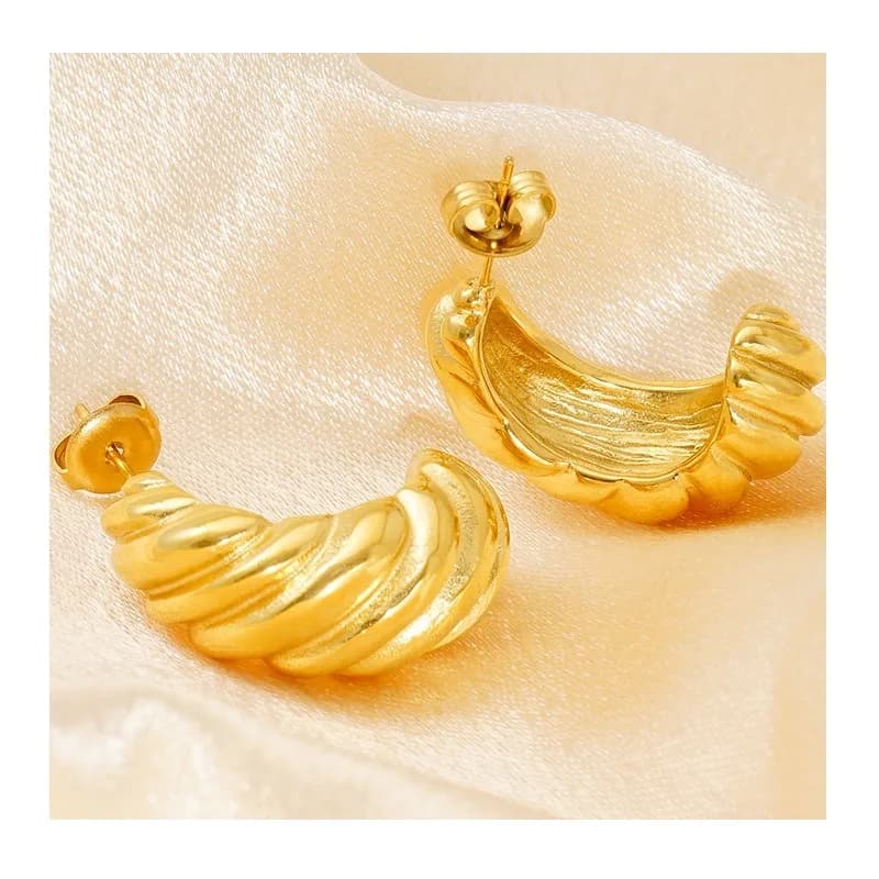 Orecchini Geometrici in Acciaio Inossidabile Wind Fashion, Gioielli di Lusso Leggero per Donne, Orecchini in Titanio di Alta Gamma
