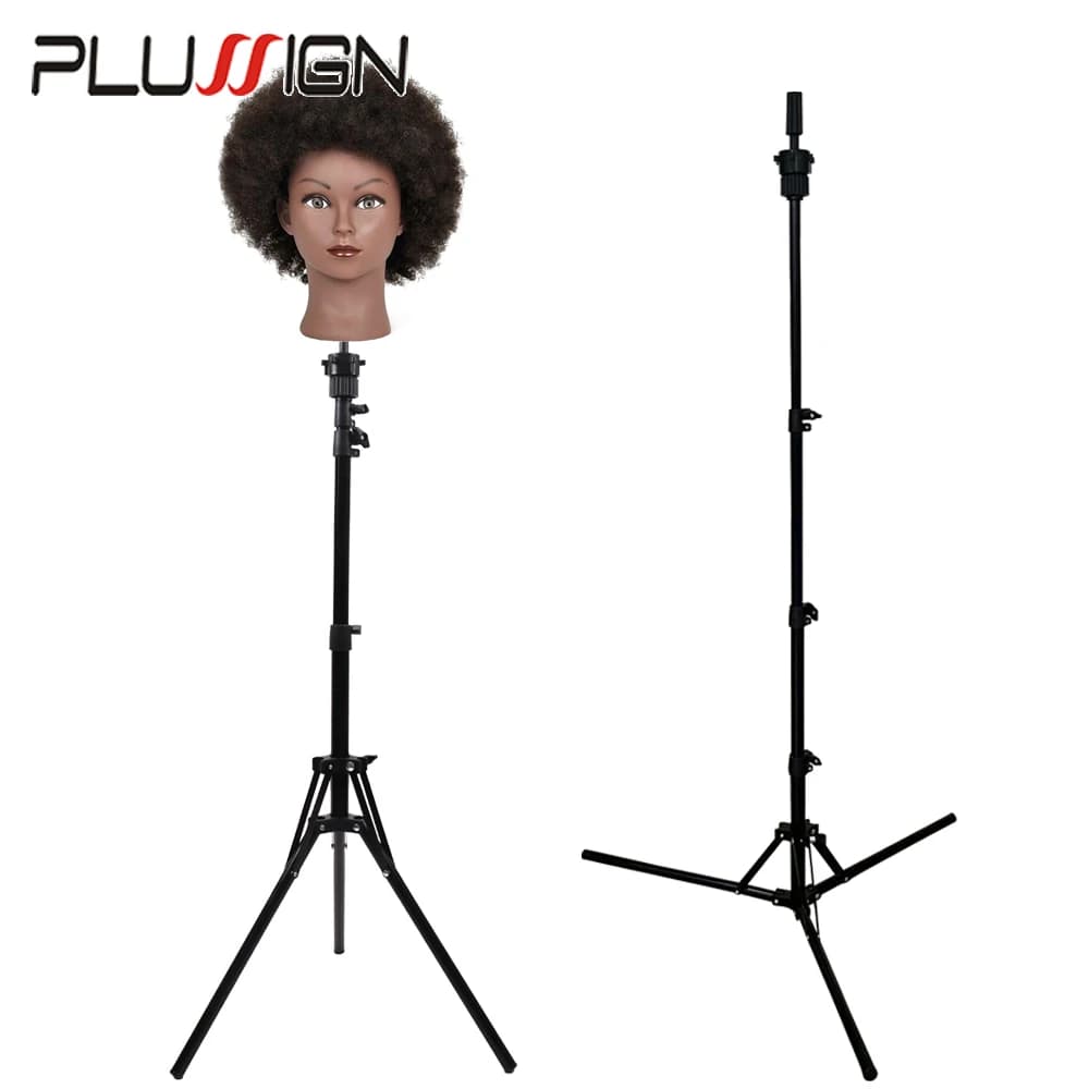 Plussign 41Cm A 160Cm Altezza Regolabile Tela Parrucca Testa Del Basamento Inversa Pieghevole Treppiede Per Testa di Manichino Parrucca Strumento di Visualizzazione