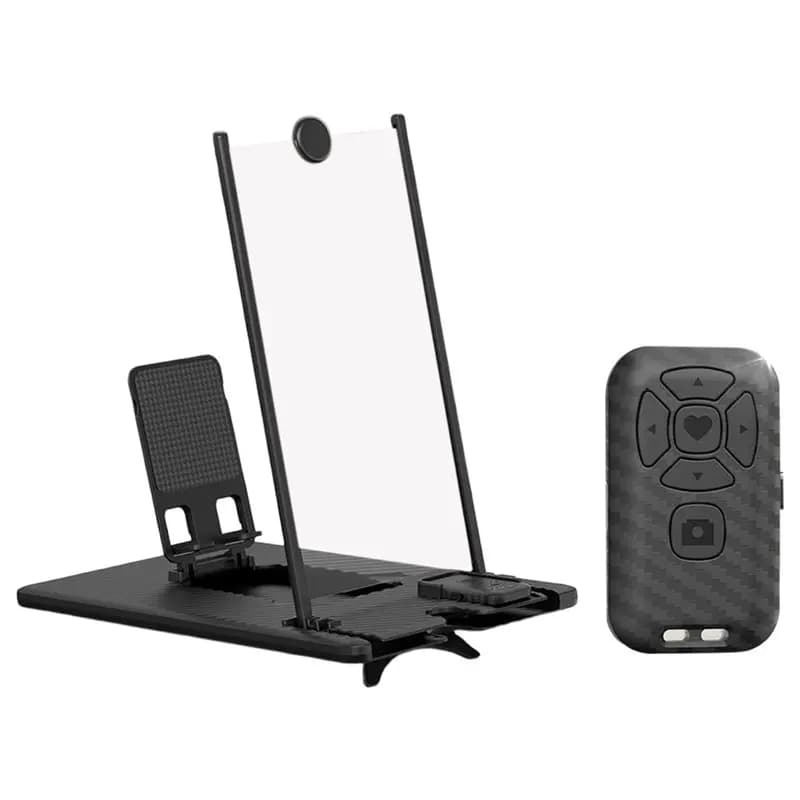GYTB-Smartphone per Film e Giochi, Lente d'Ingrandimento per Schermo 12" 3D HD con Telecomando Bluetooth, Amplificatore Proiettore per Telefono
