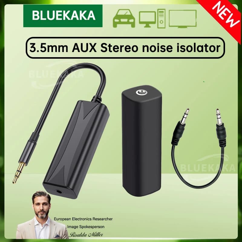 Nuovi aggiornamenti Ground Loop Noise Lisolator 3.5mm Audio AUX Anti-interferenza Accessori sicuri Filtro Clear Sound Isolatore Elimina la cancellazione per sistema audio stereo domestico portatile