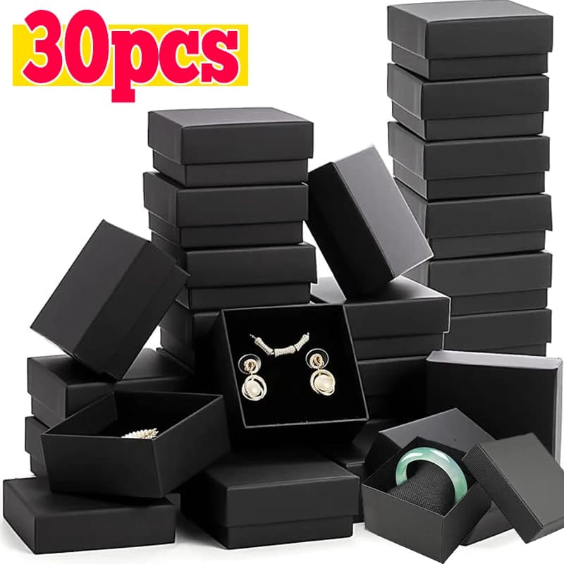 Scatole di Cartone Quadrate per Orologi e Bracciali, Confezioni Regalo per Gioiellerie, Confezione da 50 Pezzi
