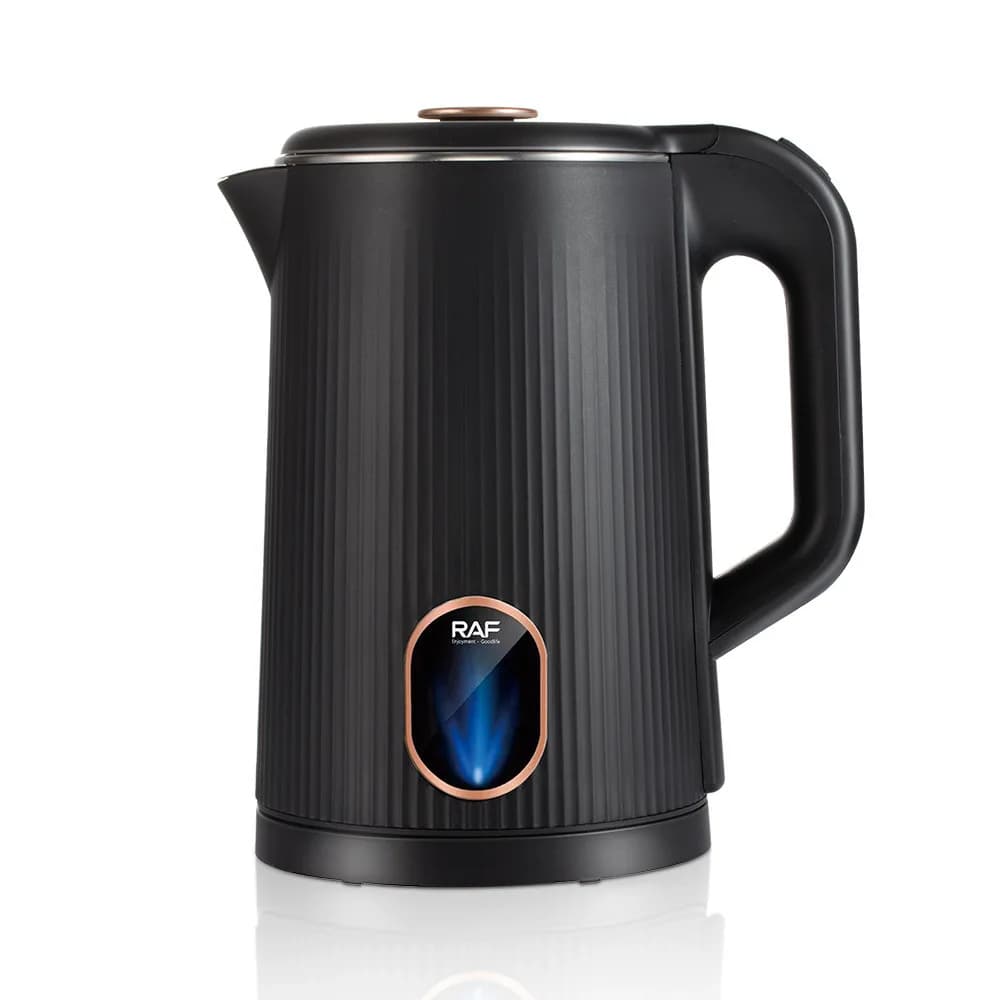 New 1500W High Power Electric Kettle Portable Household 2L Automatic Power Off Light Luxury Stripe Design Electric Kettle Kettle