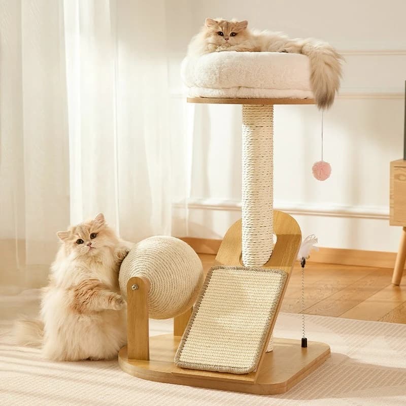 Indoor AccessoriesPost Cat Tower Climbing Wall Pet Furniture Cat Tower Gym Large Castle Luxury Villa Juguete Gato Cat Furniture