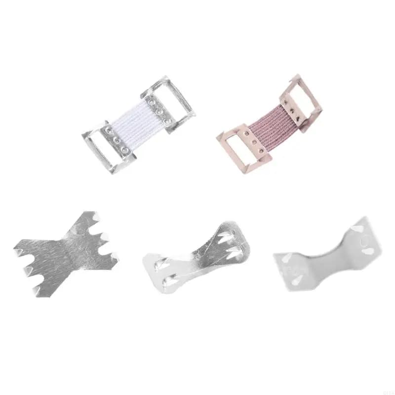 Clip in metallo elastico in alluminio elastico da 100 pezzi.